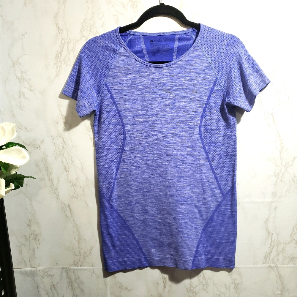 Zella Activewear Short Sleeve Top Blue Sz. M